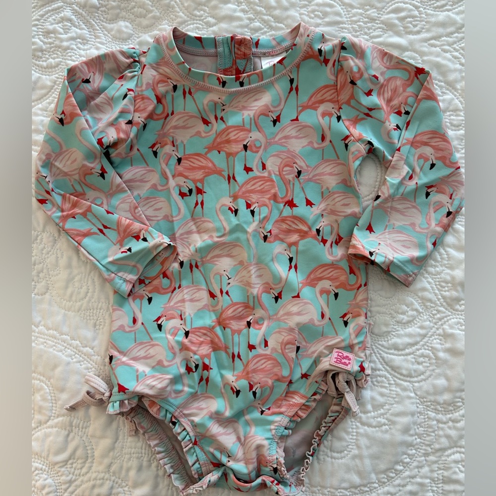 Ruffle Butts Long sleeve rash guard swimsuit